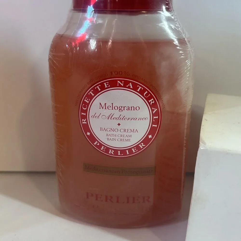 Perlier Mediterranean Pomegranate Bath Cream, Body Mousse, Scrub, Hand Balm New